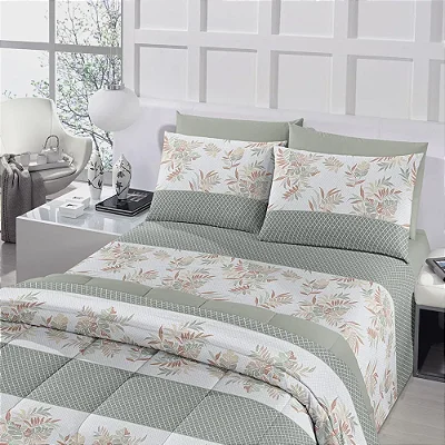 Jogo de Cama Coteminas Queen Royal Pampulha Verde